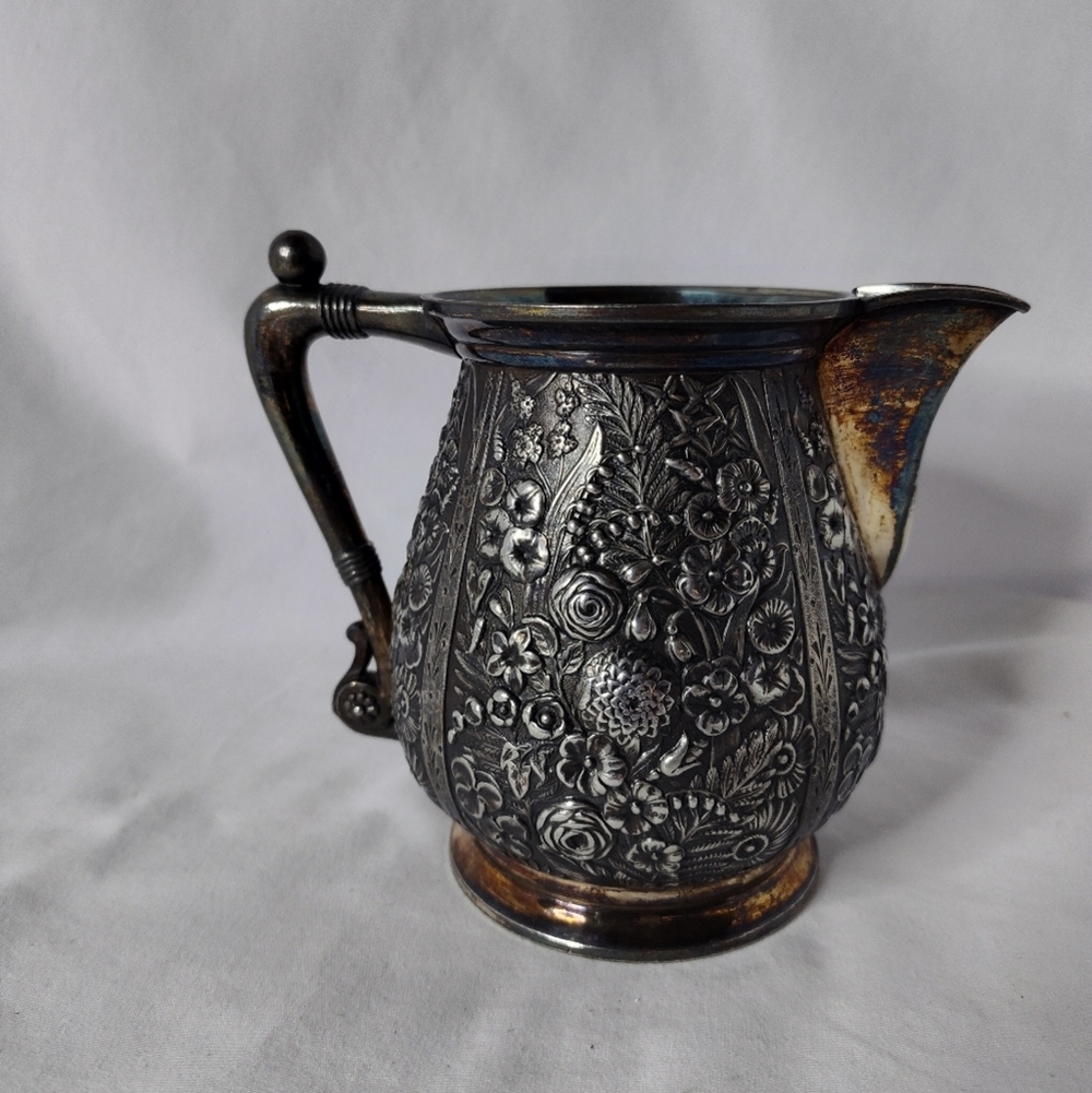 19th-Century Reed & Barton (SP) High Relief Victorian Pitcher